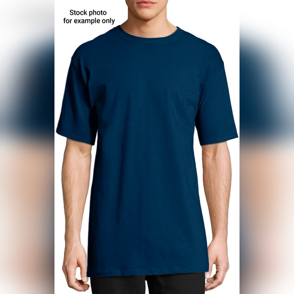 Hanes BEEFY Tee size 2XLT, GUC navy colour crew neck t shirt - Picture 4 of 10
